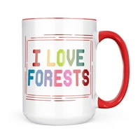 Neonblond обичам гори, цветен подарък за халба за любители на чай за кафе