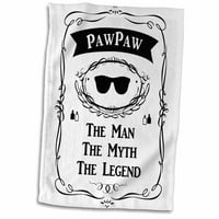 3Drose pawpaw The Man Myth The Legend Paw Paw Fun Grandpa Псевдоним подарък - кърпа, от