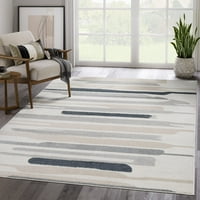 Абани деко колекция крем сиво 4 '6' линии на боя модерна зона килимче