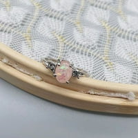 Tiitstoy изискан женски стерлингов сребърен пръстен овален изрязан пожар-опал диамантен бижута рожден ден подарък булчински парти пръстен