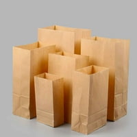 Weilifangwps Kraft Paper Baking Mix-Depeaway Blank Food Packaging Bag Recyclable Jewelry Bread Shopping Party Party Чанти