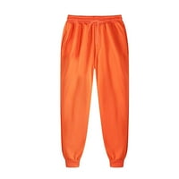 Pxiakgy мъжки панталони и есенно свободно време и солидни зимни панталони панталони цветни мъже мъжки панталони небрежни панталони оранжеви + xxl