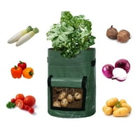 Галона картофени торбички с клапа и дръжки, градинска зеленчукова саксия, тенджера за плантатор за растения за домати и зеленчуци, засаждане на зеленчуци, растящ на открито контейнер на открито