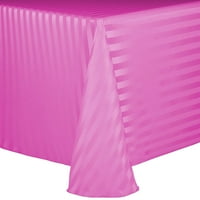 Ultimate Textile Satin -Stripe правоъгълна покривка - за сватба и кетъринг, хотел или домашна употреба, лилаво