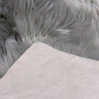 Wokaso Soft Plush Fluffy Area Rug или бягане на неравномерна козина от козина от овча кожа на пода килим