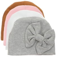 Новородени шапки бебешки лък шапки зимни топли шапки памучни шапки бебешки шапки