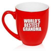 Оз Голяма бистро чаша керамично кафе чай чаша чаша най -добрата баба в света