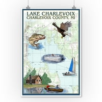 Езерото Шарлевой, Мичиган, морска диаграма