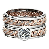 Miyuadkai пръстени винтидж булчински комплекти пръстени розово злато диамантен пръстен уникален филигранен годежен пръстени бижута роза злато 5