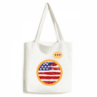 Звезди и ивици Въздушно четкане на Америка Флаг Изразяване Платно чанта за рамо на рамото