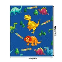 Тийнейджъри и деца динозавър одеяло динозавър одеяло динозавър стая детски подарък мек и удобен фланелен одеяло диван легло диван Интересен подарък на феновете на кафяв кафяв