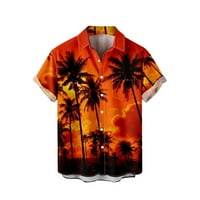 Cllios Хавайски ризи за мъже Летен тропически модел риза Небрежни къси ръкави ризи бутон надолу по боулинг риза отгоре за плажен празник
