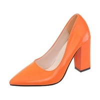 Заострени пръсти на високи токчета плитки оранжеви дамски водни обувки Коледа размер 36