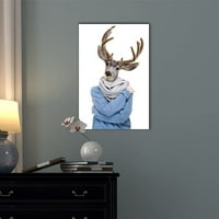 - Платно изкуство на г -н Animal Series - г -н Deer - Gallery Wrap Modern Home Art