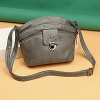 Xewsqmlo pu мека кожена чанта за пътуване небрежна чанта за кофа елегантен цип за пазаруване пътуване