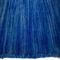 Твърдо синя ориенталска модерна квадратен килим