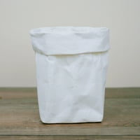 Домашно текстилно съхранение миеща се крафт хартиена торбичка за растения саксии многофункционални чанти за домашно съхранение бяло + бяло