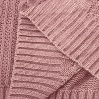 Zedker плюс размер пуловер, дамски дрехи есенни жени с дълъг ръкав твърд цвят v врата отгоре небрежни разхлабени пуловери блуза