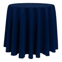 Ultimate Textile Round Polyester Linen Basteloth - За сватба, ресторант или банкет, дълбоко кралско синьо