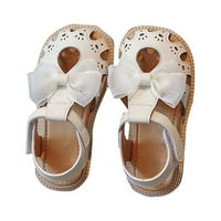 Момичета за малки деца сандали плоски обувки принцесни обувки ежедневни сандали лък обувки baotou beach обувки момичета сандали маратонки бебешки обувки летни обувки