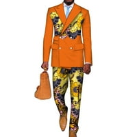 Bintarealwa African Style Set Blazer и панталони за мъже Wyn740
