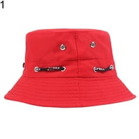 Grofry плътна цветна кофа шапка Unise Outdoor Travel Fishing Men Жени ежедневни слънчеви шапки черно