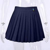 Женска сладка пола с пола тънък къс страничен пола с плисирана пола
