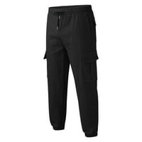 adviicd мъже панталони ежедневни разтягащи мъжки черни товарни панталони мъже лято отпечатани ежедневни къси панталони от средна талия с джобове черна среда