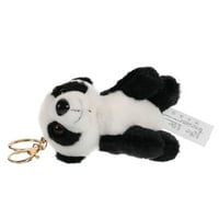 Ключова плюшена панда форма Ключов пълнен животински ключодържател Висулка чанта за окачване на висулка