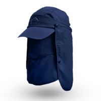 Мъже жени широки ръб слънчева шапка UV защита на кофа за туризъм къмпинг риболов тъмно синьо