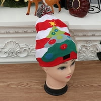Gofj Коледна шапка светещи режими високи еластични плетени тъкани LED Xmas Тематична шапка за парти