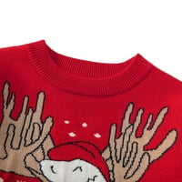 Детски грозен забавен коледен подарък за хумор празнична риза Jacquard с дълъг ръкав пуловер лосове момчета Unse Outfit 2-7t