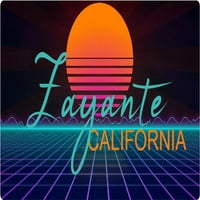 Zayante California Vinyl Decal Stiker Retro Neon Design
