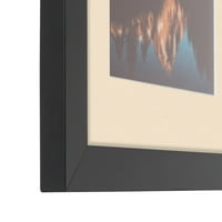 Arttoframes Matted Picture Frame с единична Mat Photo отваряне в рамка в 1. Сатен черен и френски крем мат
