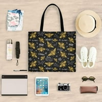 -Дек жени Големи платна тотална чанта за рамо класически червен мак черен топ дръжка за съхранение на чанта за пазаруване ежедневно многократна чанта за плаж, пътувания, хранителни стоки, книги
