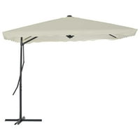 Anself Garden Umbrella със стоманен полюс сгъваем парасол пясък за вътрешен двор, задния двор, тераса, край басейна, плаж, трева, външни мебели 98. 98.4in 90.6in