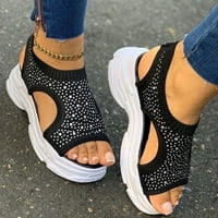 Zuwimk High Sandals for Women, женски модни стилети Отворени пръсти на помпата пета сандали черни