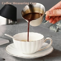 Qinghai 100ml Coffee Measure Cup с мащаб Марка храна Оценка полирана повърхност ергономична дръжка дизайн еспресо изстрел кухненски инструмент за кухня