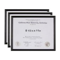 8. Основен черен сертификат или лицензионна рамка - дърво - 3 -пакет