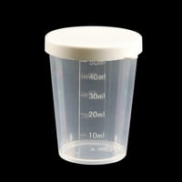 Измервателна чаша с прозрачна пластмасова чаша на капака
