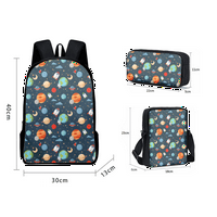 Fraigo Backpack Galaxy Printped Backpack 3d Print Kids Училищни чанти Oxford Laptop Backpack Университет за момчета и момичета