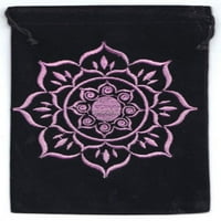5 7 Lotus Black Velveteen Bag
