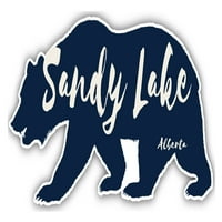Sandy Lake Alberta Souvenir Vinyl Decal Sticker Bear Design