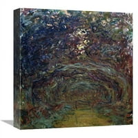 Глобална галерия GCS-278672-16- In. Lallee des Rosiers A Giverny Art Print- Claude Monet