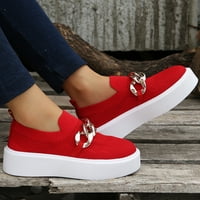 dmqupv, обсипани ботуши за жени мрежести метална верига декоративна платформа ежедневни обувки женски ботуши обувки червено 8